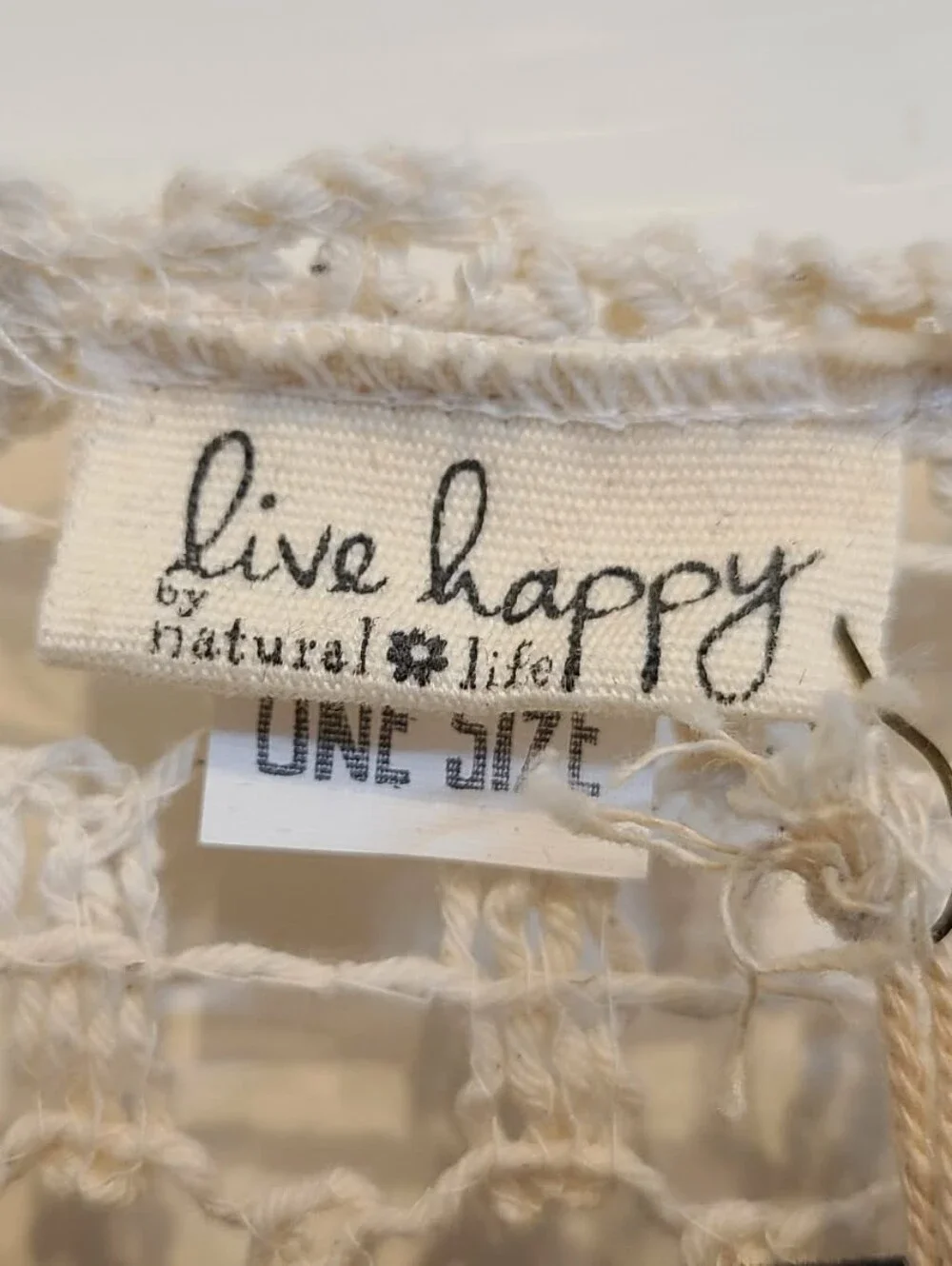 NATURAL LIFE Crochet Tie-Front Camisole Vest in Cream - Picture 4 of 5